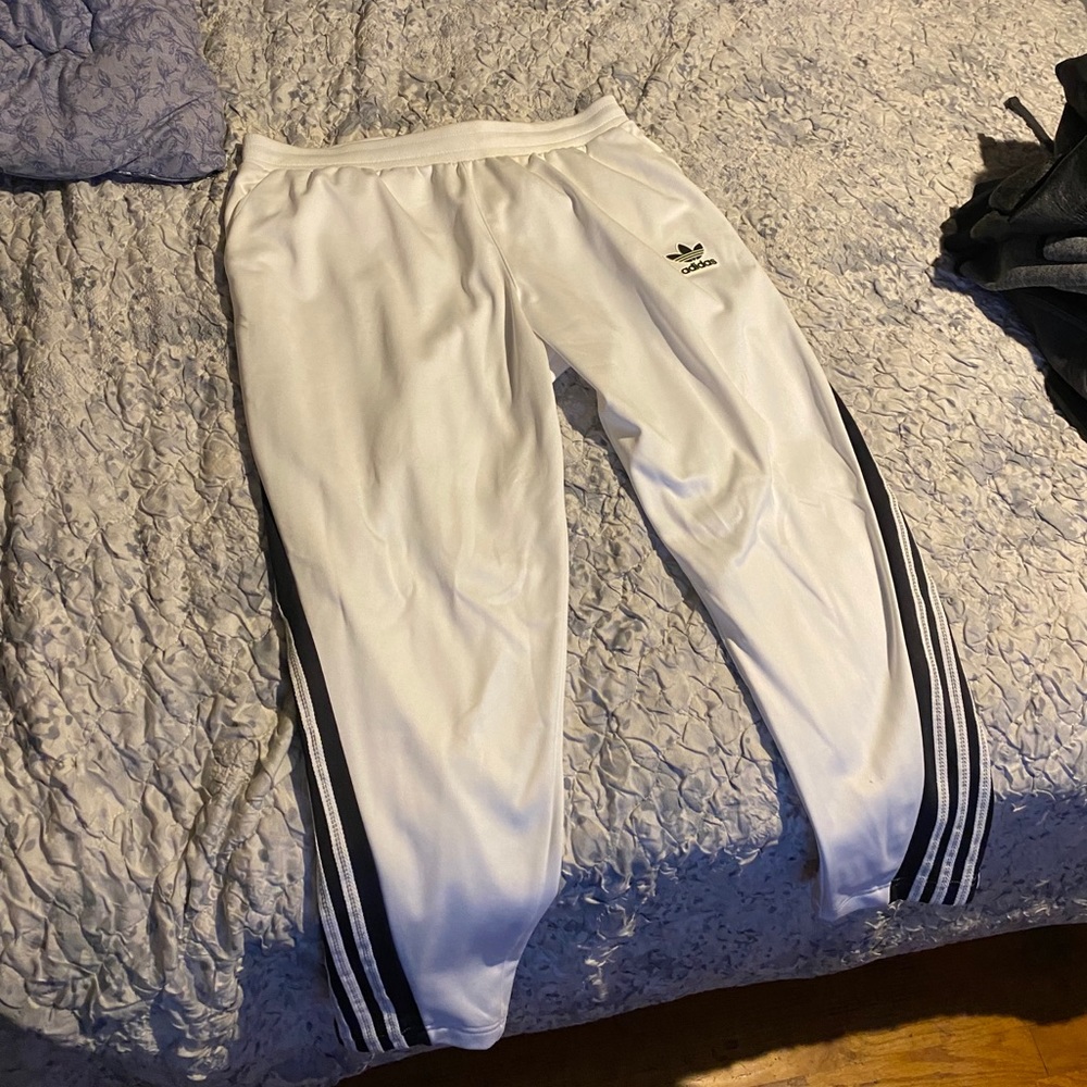 Adidas white sweatpants